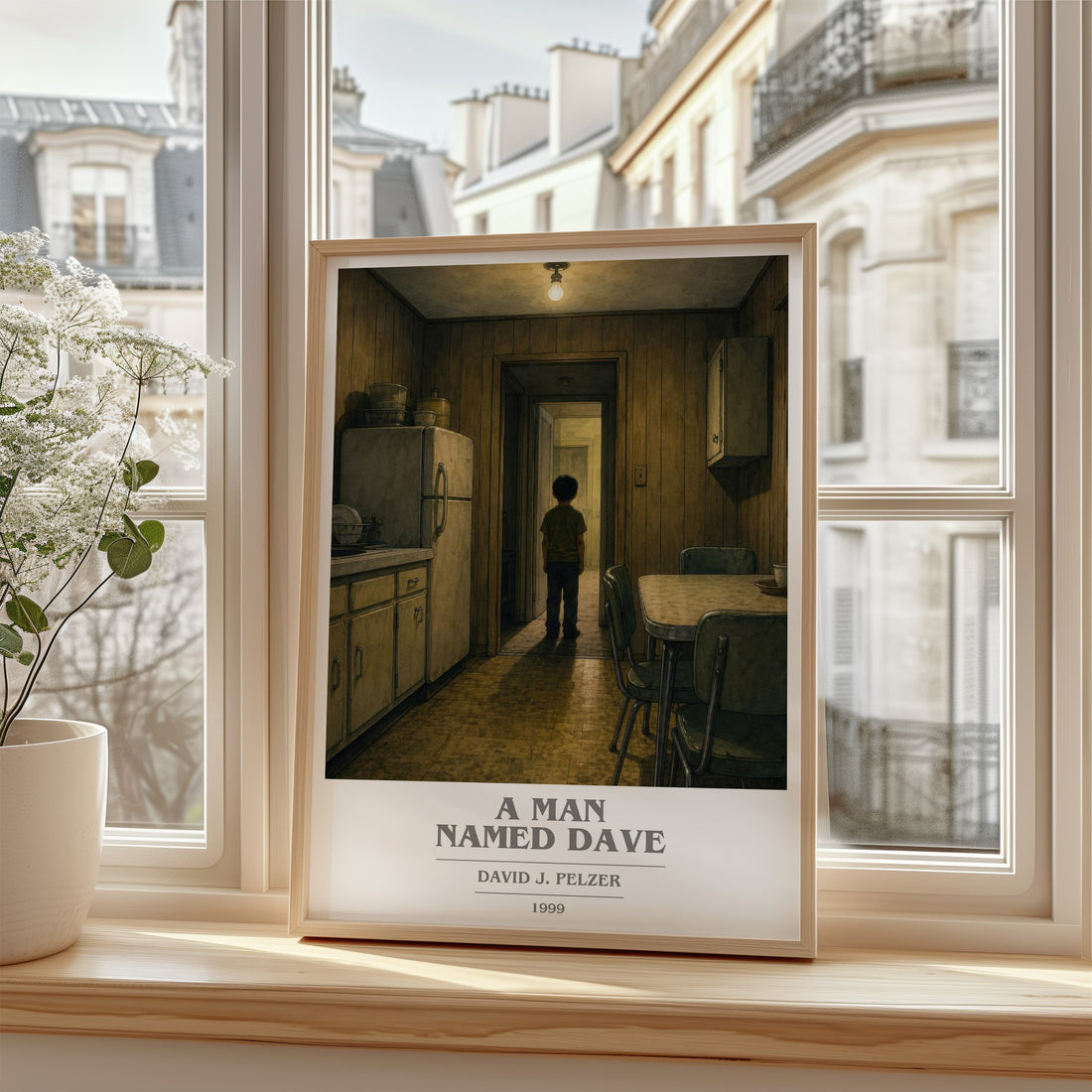 A man named Dave book cover poster colour and style options – David J. Pelzer book art