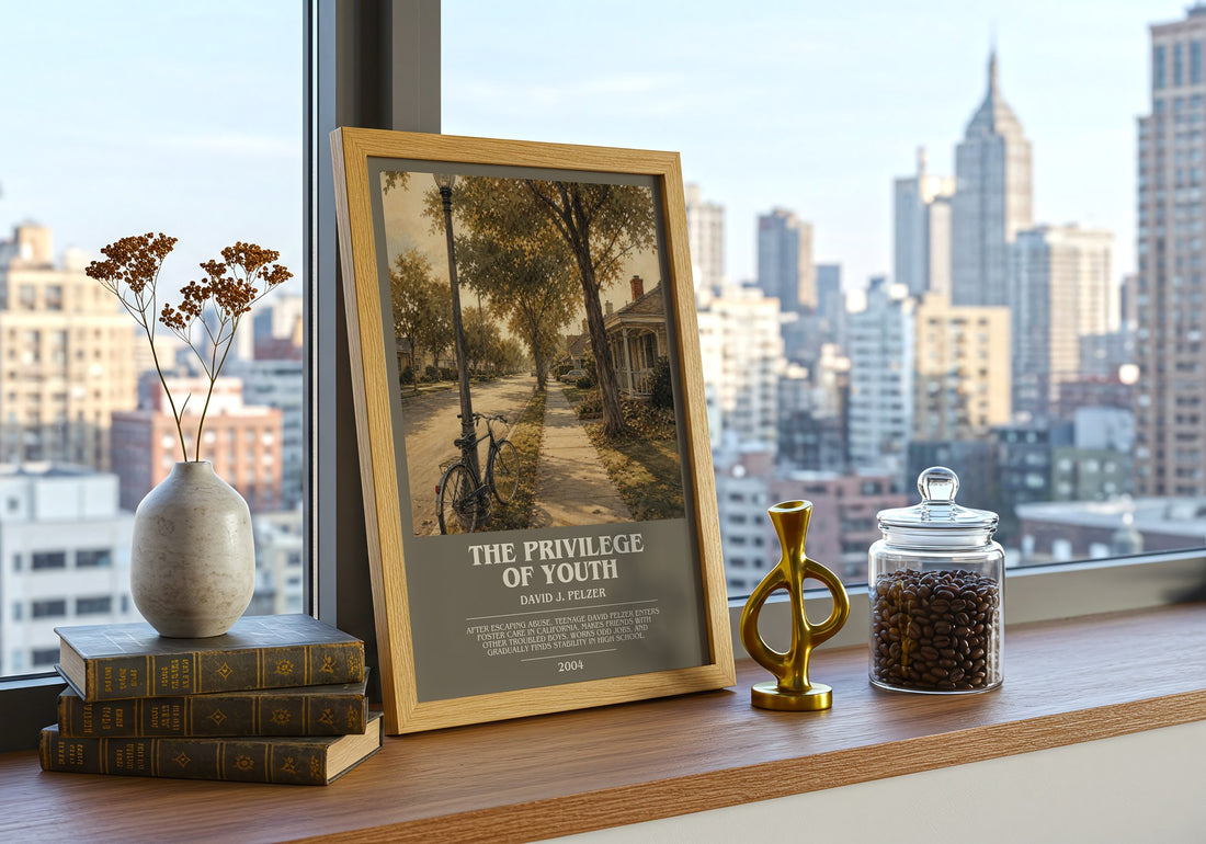 The Privilege of Youth bookish print framed by window – literary home decor