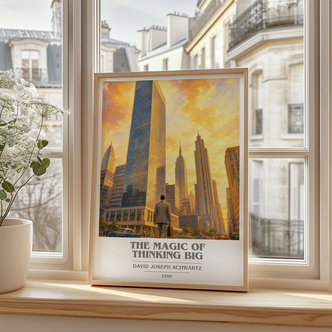 The Magic of Thinking Big book cover poster colour and style options – David Joseph Schwartz book art