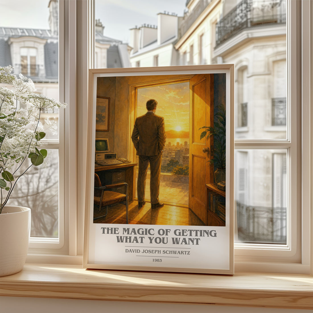 The Magic of Getting What You Want book cover poster colour and style options – David Joseph Schwartz book art