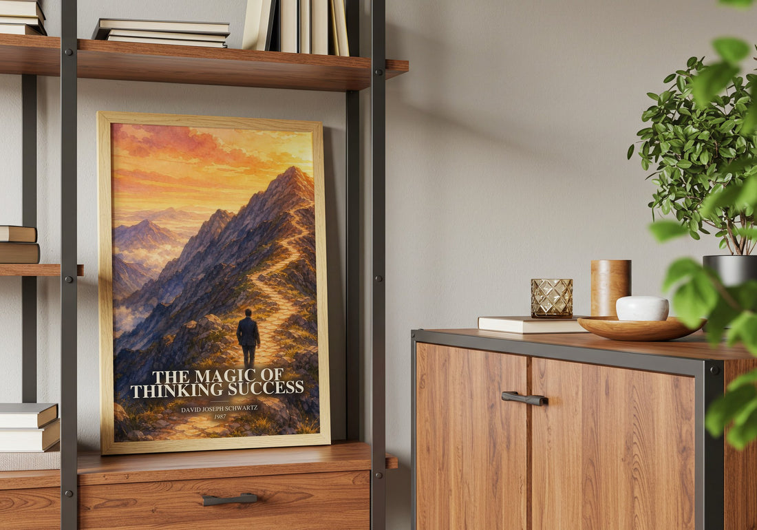 The Magic of Thinking Success book watercolour illustration paper finish options – matte satin gloss