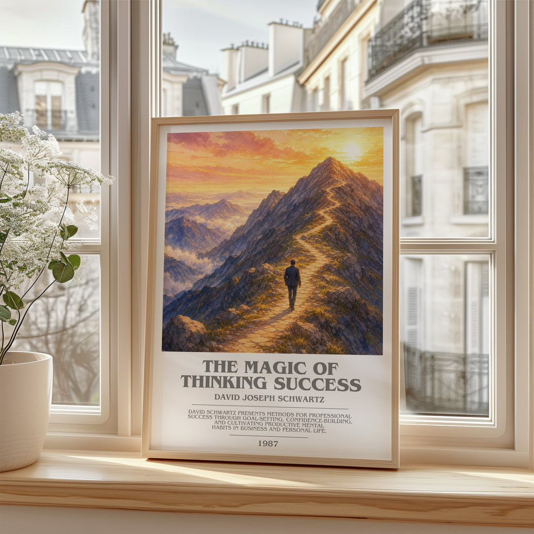 The Magic of Thinking Success bookish poster colour and style options – David Joseph Schwartz book art
