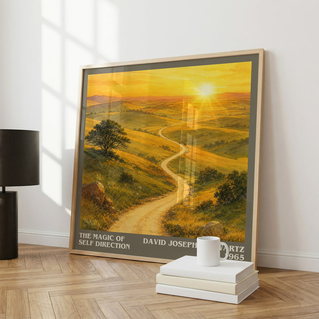 The Magic of Self Direction literary print framed by window – literary home decor