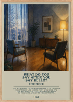 What do you say after you say hello? Bookish Wall Art by Eric Berne