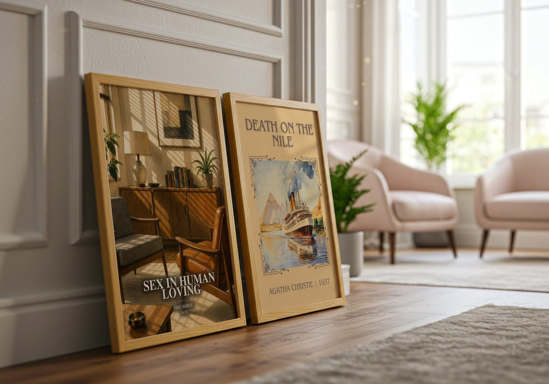 Sex in human loving watercolour print framed by window – literary home decor
