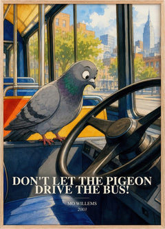 Don't Let the Pigeon Drive the Bus! Book Watercolour Illustration by Mo Willems