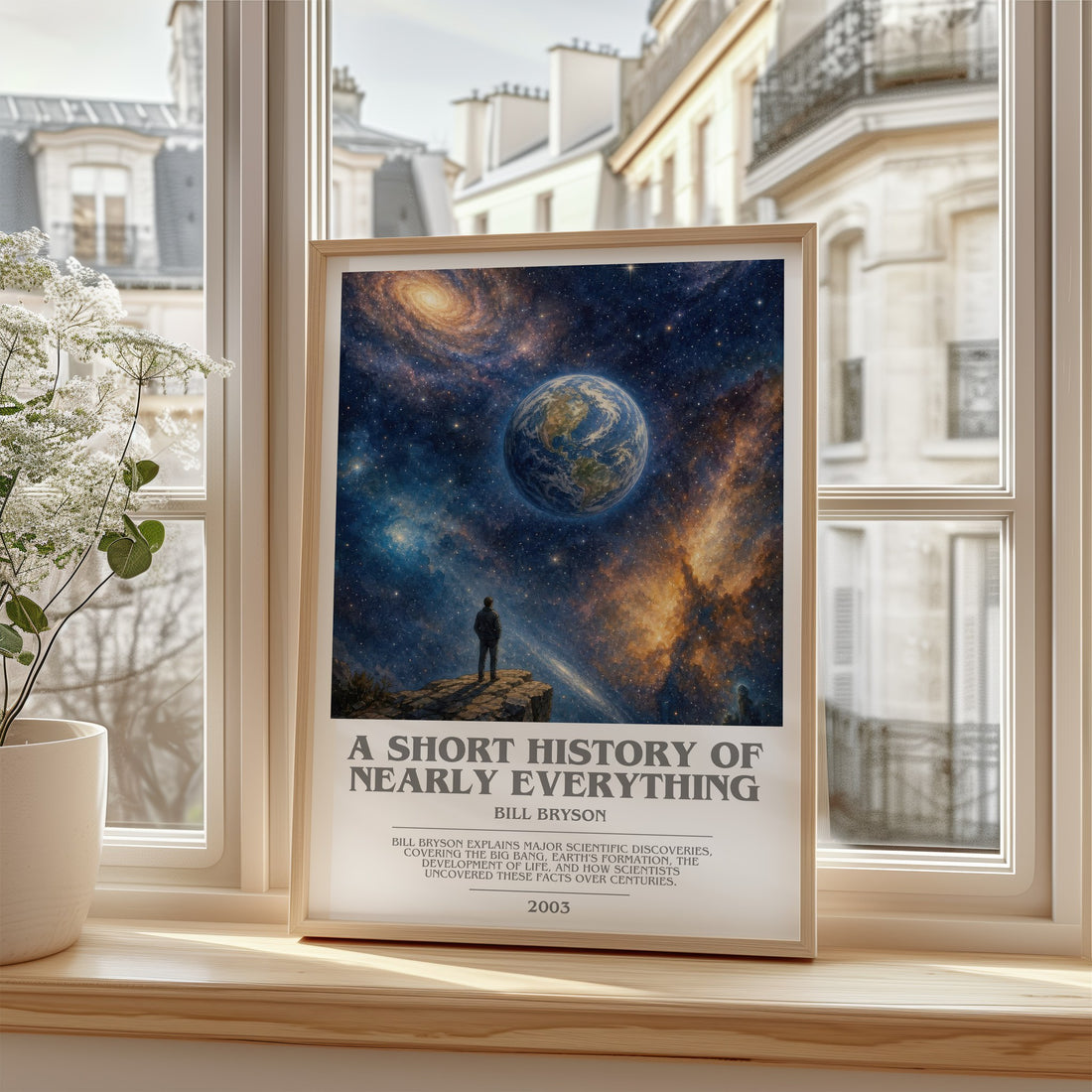 A short history of nearly everything bookish poster colour and style options – Bill Bryson book art