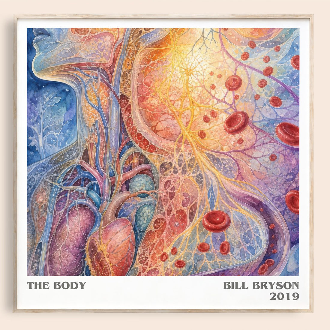 The Body literary book poster by Bill Bryson – framed literary art print
