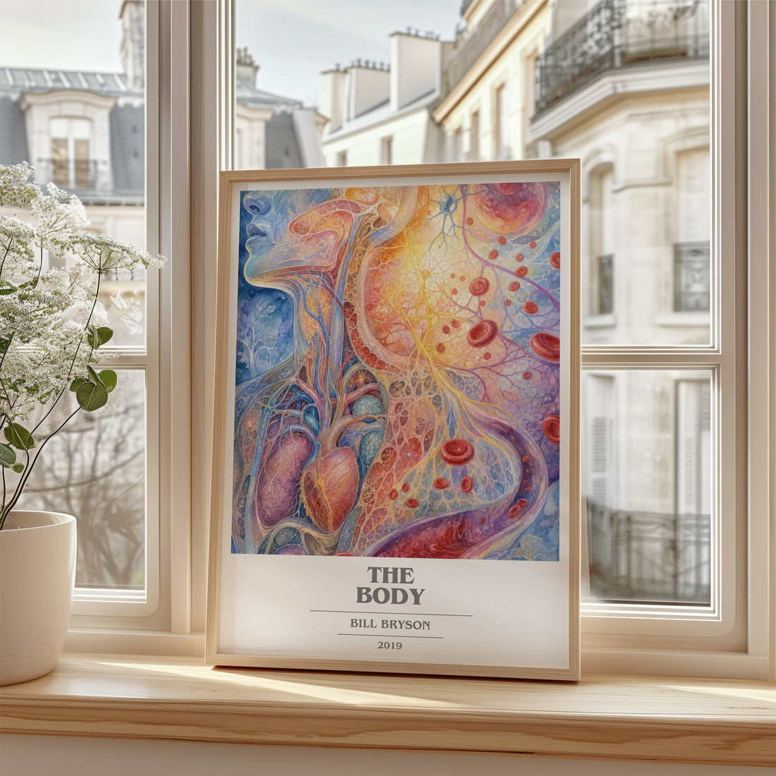 The Body book cover poster colour and style options – Bill Bryson book art
