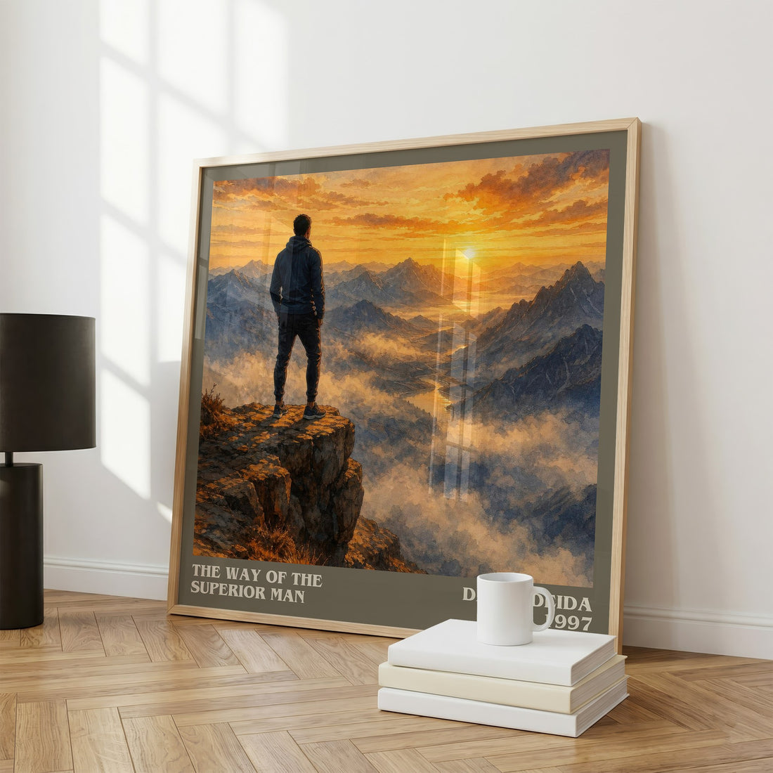 The way of the superior man literary print framed by window – literary home decor
