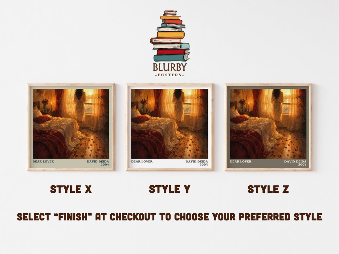 Dear Lover literary print in frame leaning in hallway – philosophy wall art (mockup)