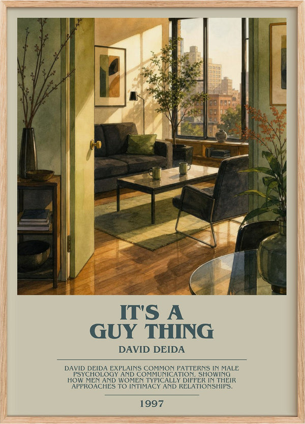 It's a guy thing Bookish Wall Art by David Deida