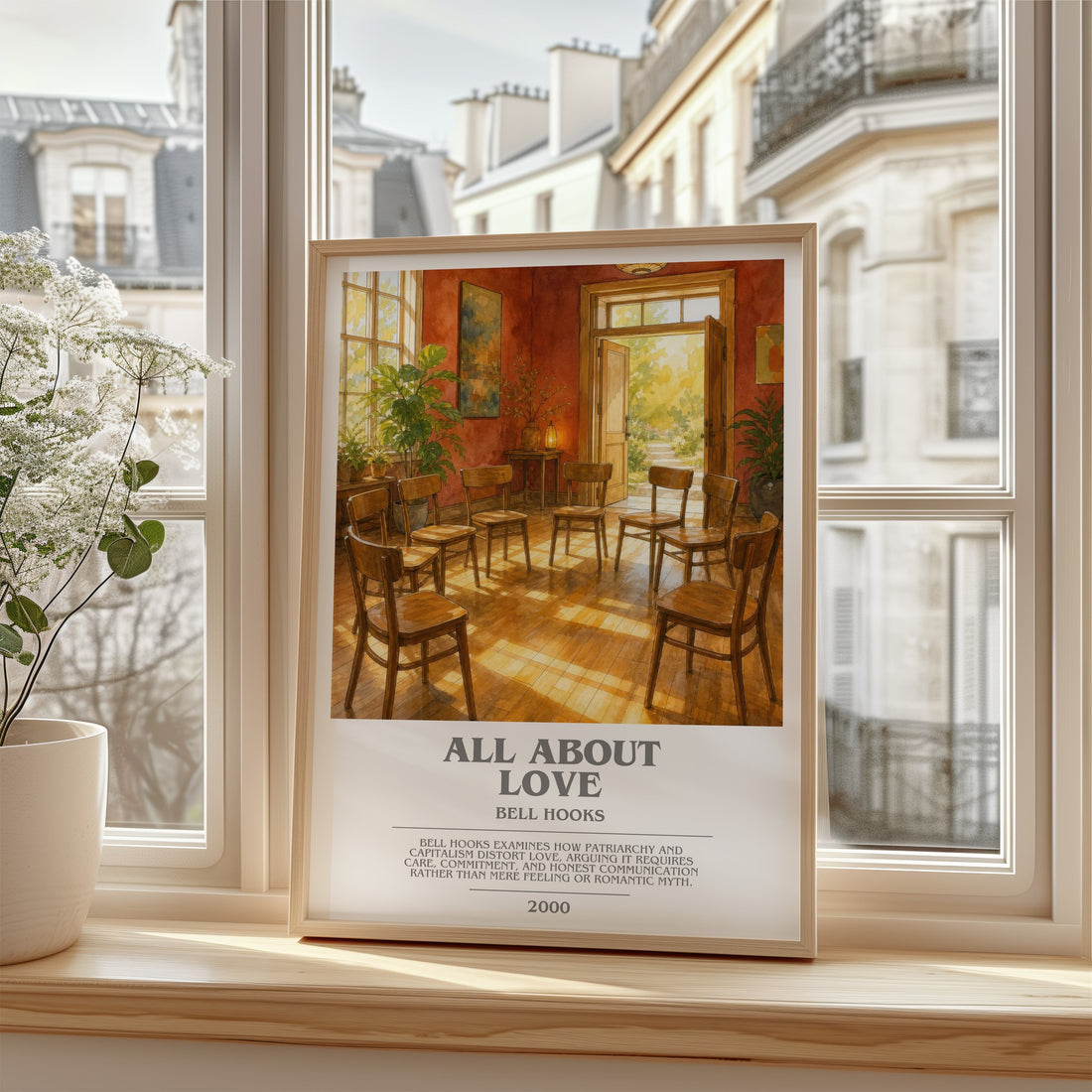 All About Love bookish poster colour and style options – Bell Hooks book art