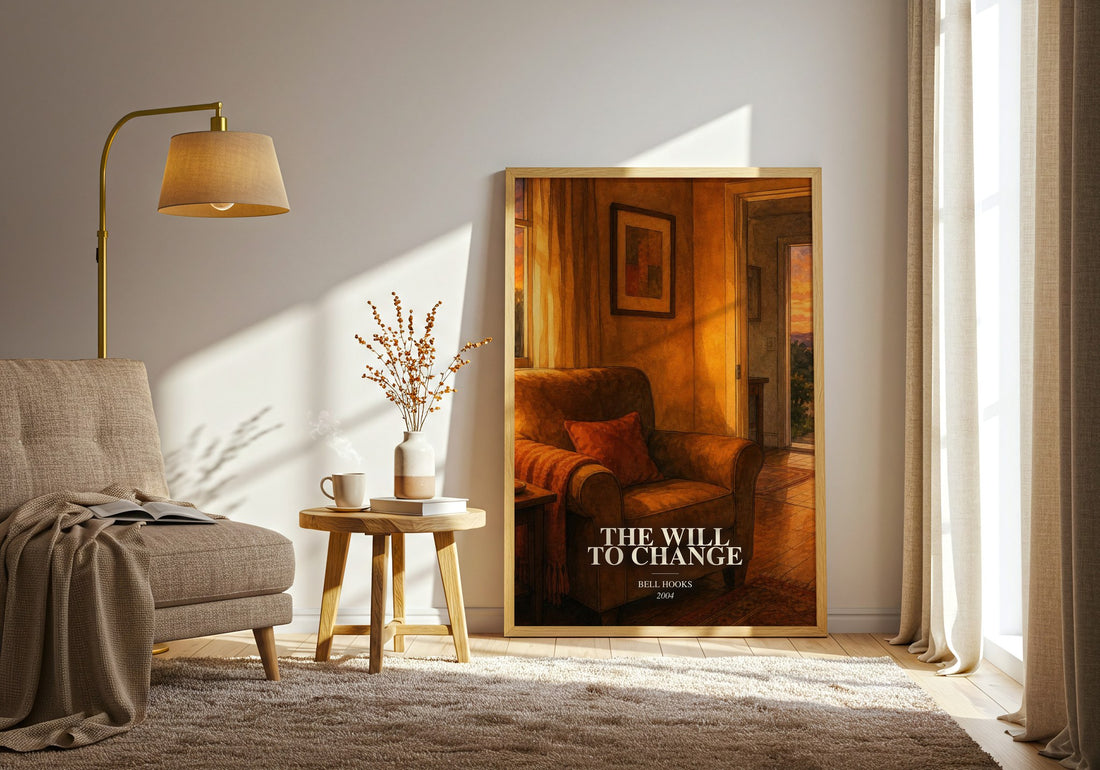 The will to change watercolour print in frame leaning in hallway – non fiction wall art