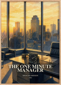 one minute manager Book Watercolour Illustration by Spencer Johnson