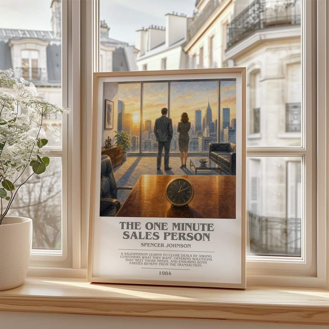 The one minute sales person bookish poster colour and style options – Spencer Johnson book art