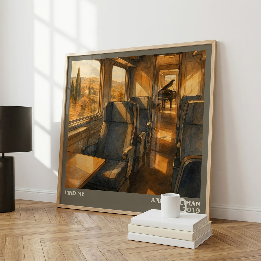 Find Me literary print framed by window – literary home decor