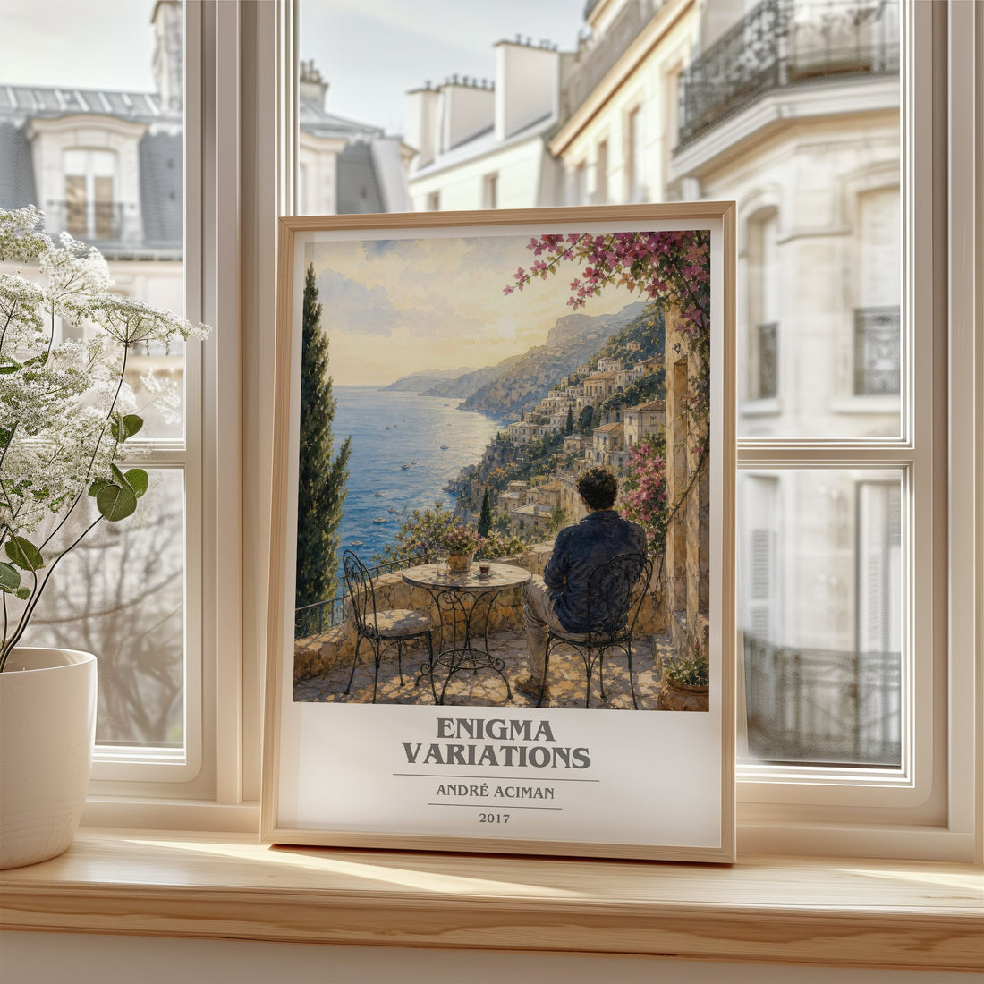 Enigma variations book cover poster colour and style options – André Aciman book art