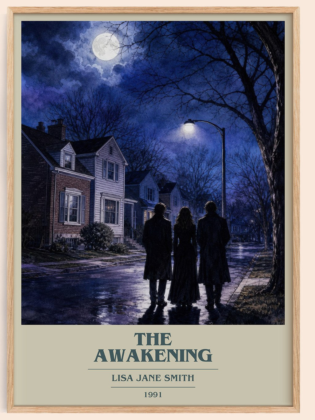 The Awakening book cover book poster by Lisa Jane Smith – framed literary art print