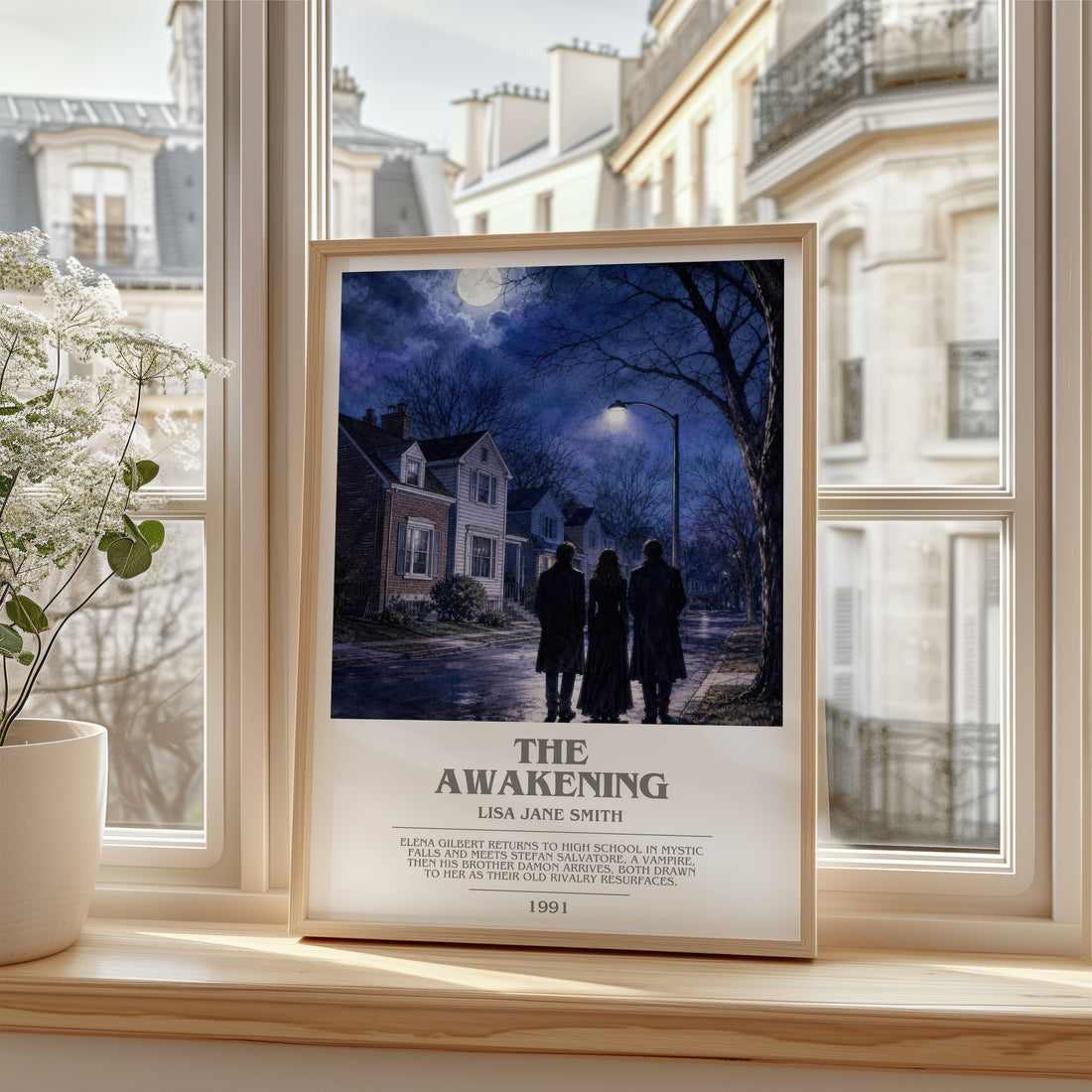 The Awakening bookish poster colour and style options – Lisa Jane Smith book art (mockup)