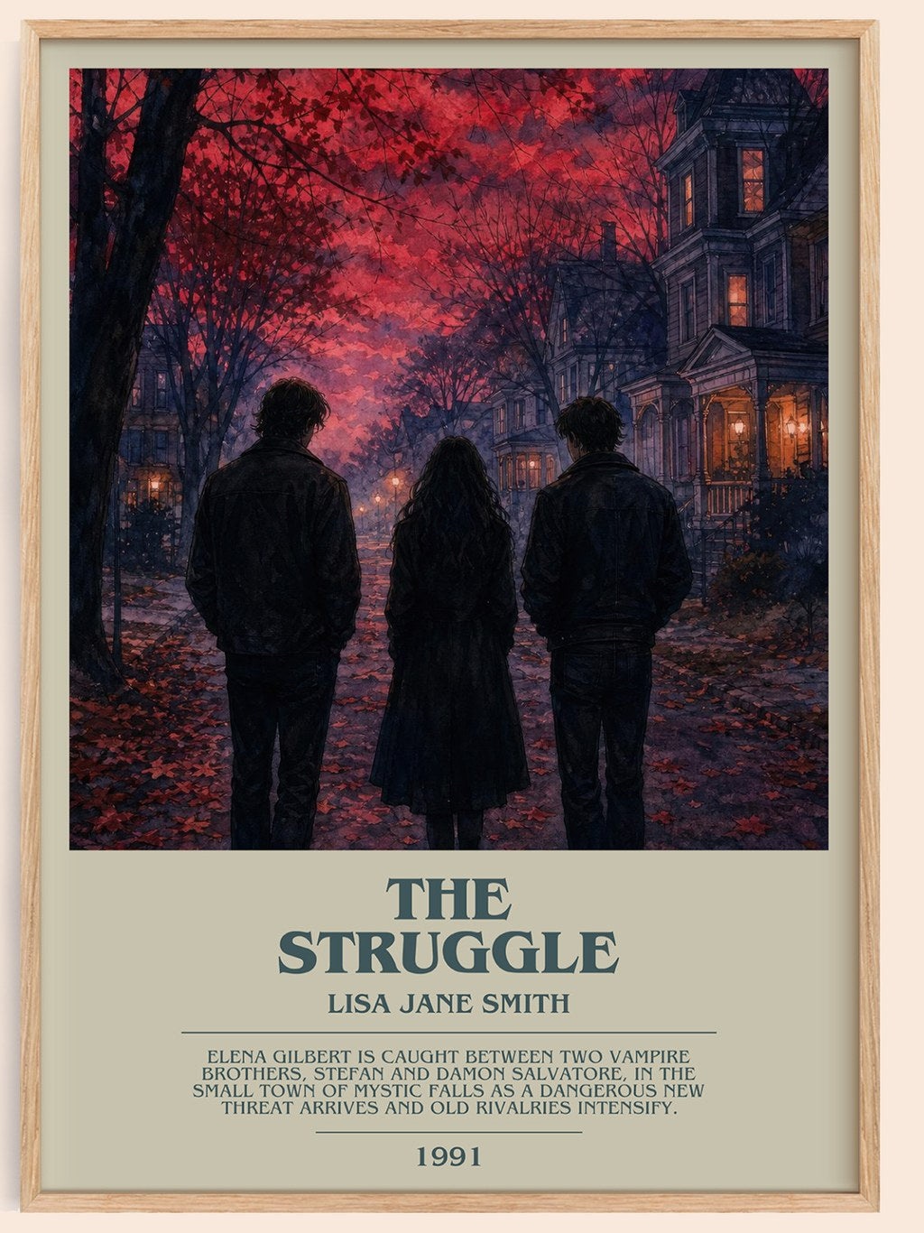 The Struggle bookish book poster by Lisa Jane Smith – framed literary art print
