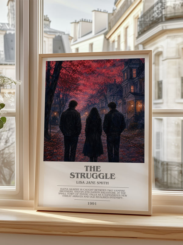 The Struggle bookish poster colour and style options – Lisa Jane Smith book art