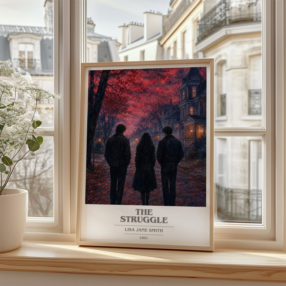 The Struggle book cover poster colour and style options – Lisa Jane Smith book art (mockup)
