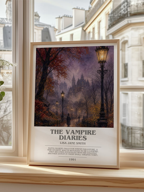 The Vampire Diaries bookish poster colour and style options – Lisa Jane Smith book art