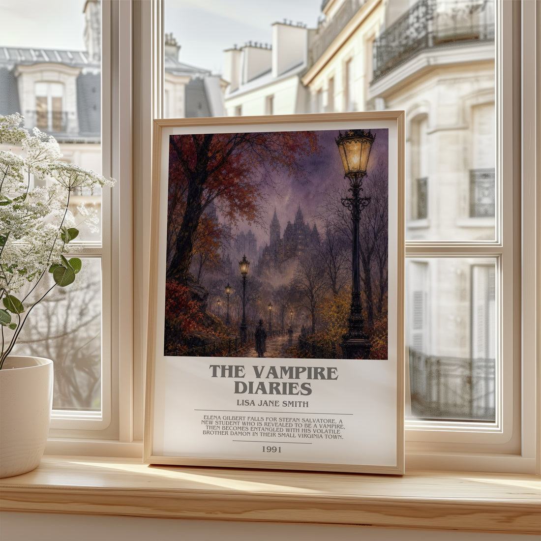 The Vampire Diaries bookish poster colour and style options – Lisa Jane Smith book art (mockup)