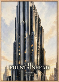 The Fountainhead Book Watercolour Illustration by Ayn Rand