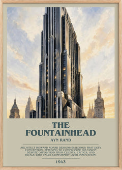 The Fountainhead Bookish Wall Art by Ayn Rand