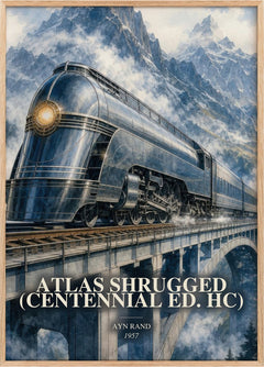Atlas Shrugged (Centennial Ed. HC) Book Watercolour Illustration by Ayn Rand
