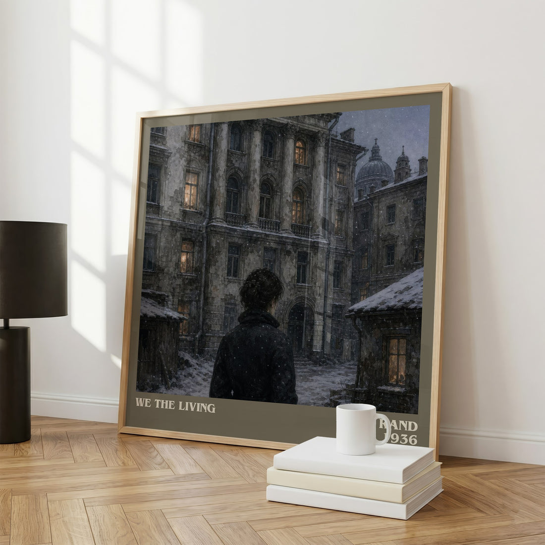 We the living literary print framed by window – literary home decor