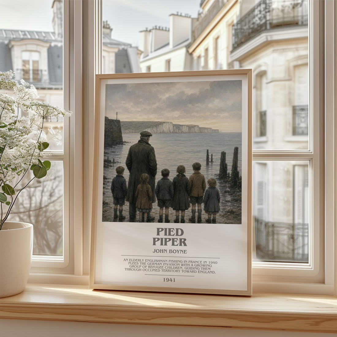 Pied Piper bookish poster colour and style options – John Boyne book art