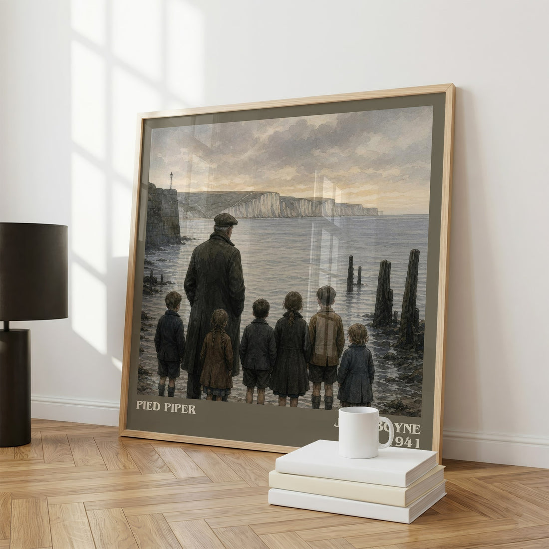 Pied Piper literary print framed by window – literary home decor