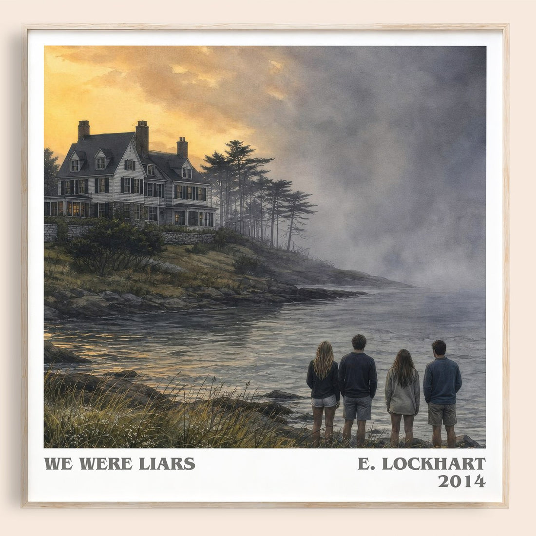 We Were Liars literary book poster by E. Lockhart – framed literary art print