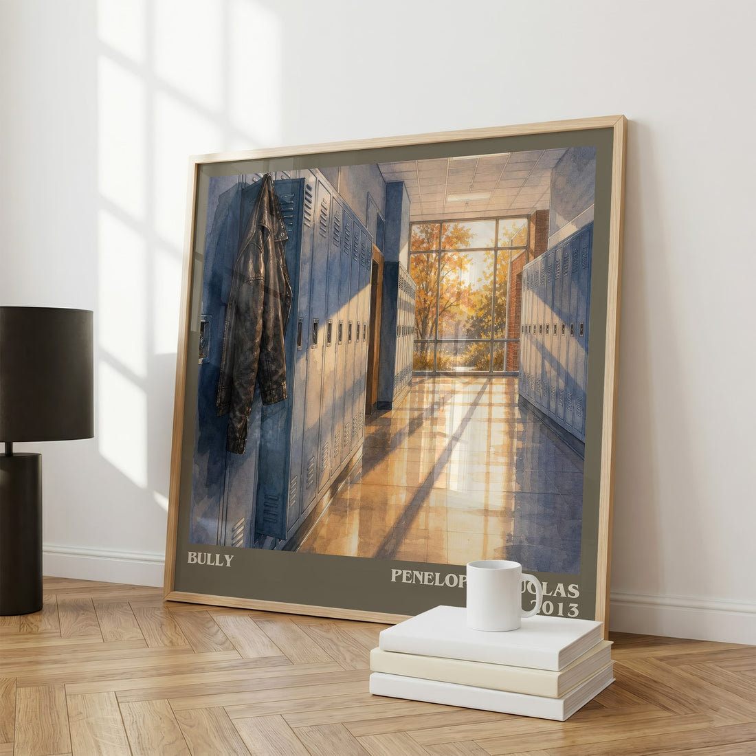Bully literary print framed by window – literary home decor