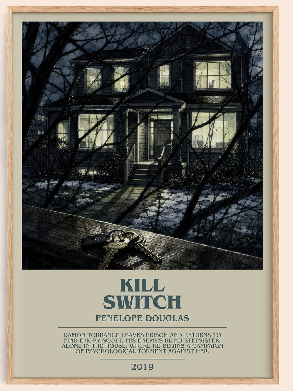 Kill Switch bookish book poster by Penelope Douglas – framed literary art print