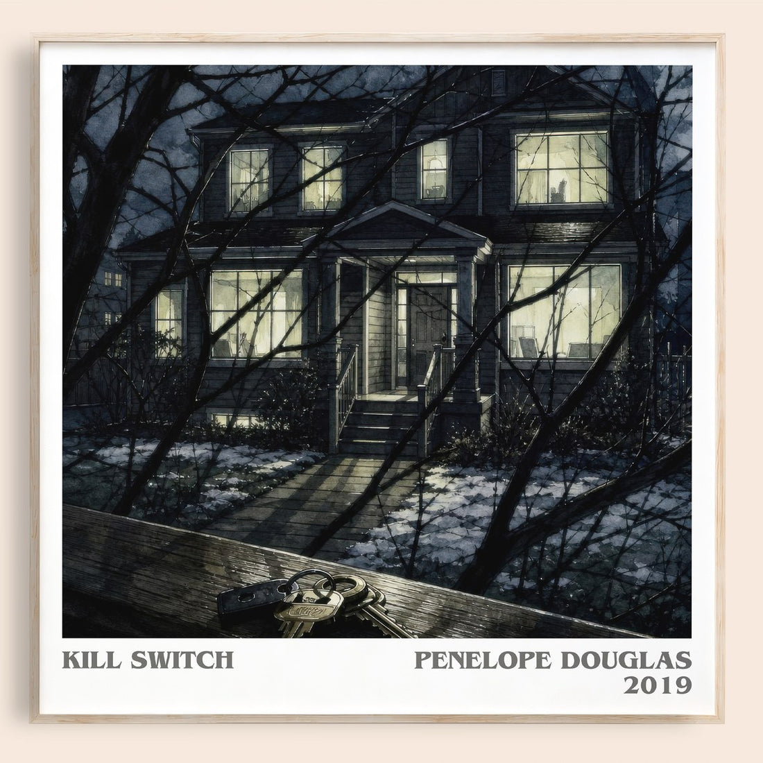 Kill Switch literary book poster by Penelope Douglas – framed literary art print