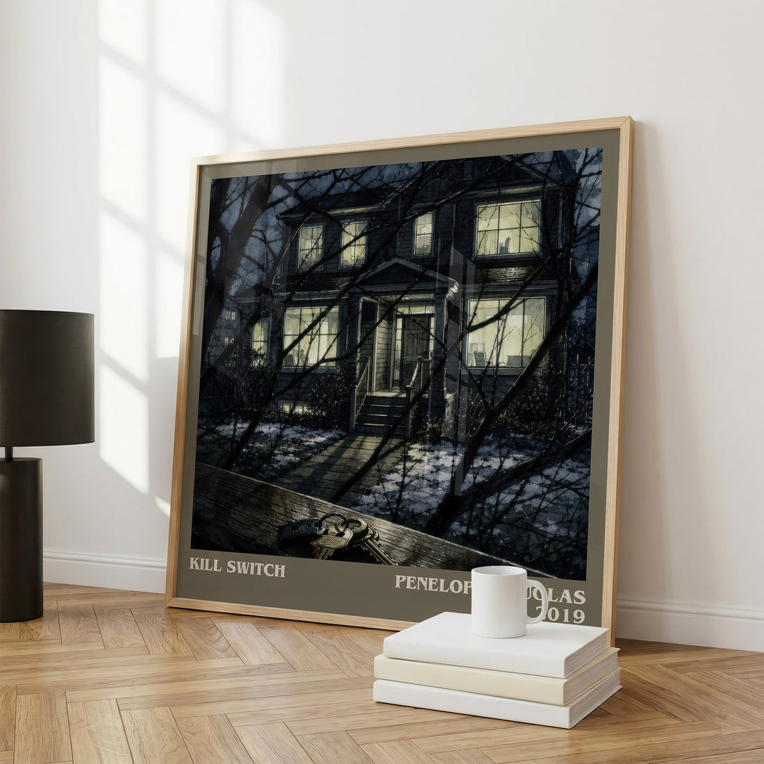 Kill Switch literary print framed by window – literary home decor