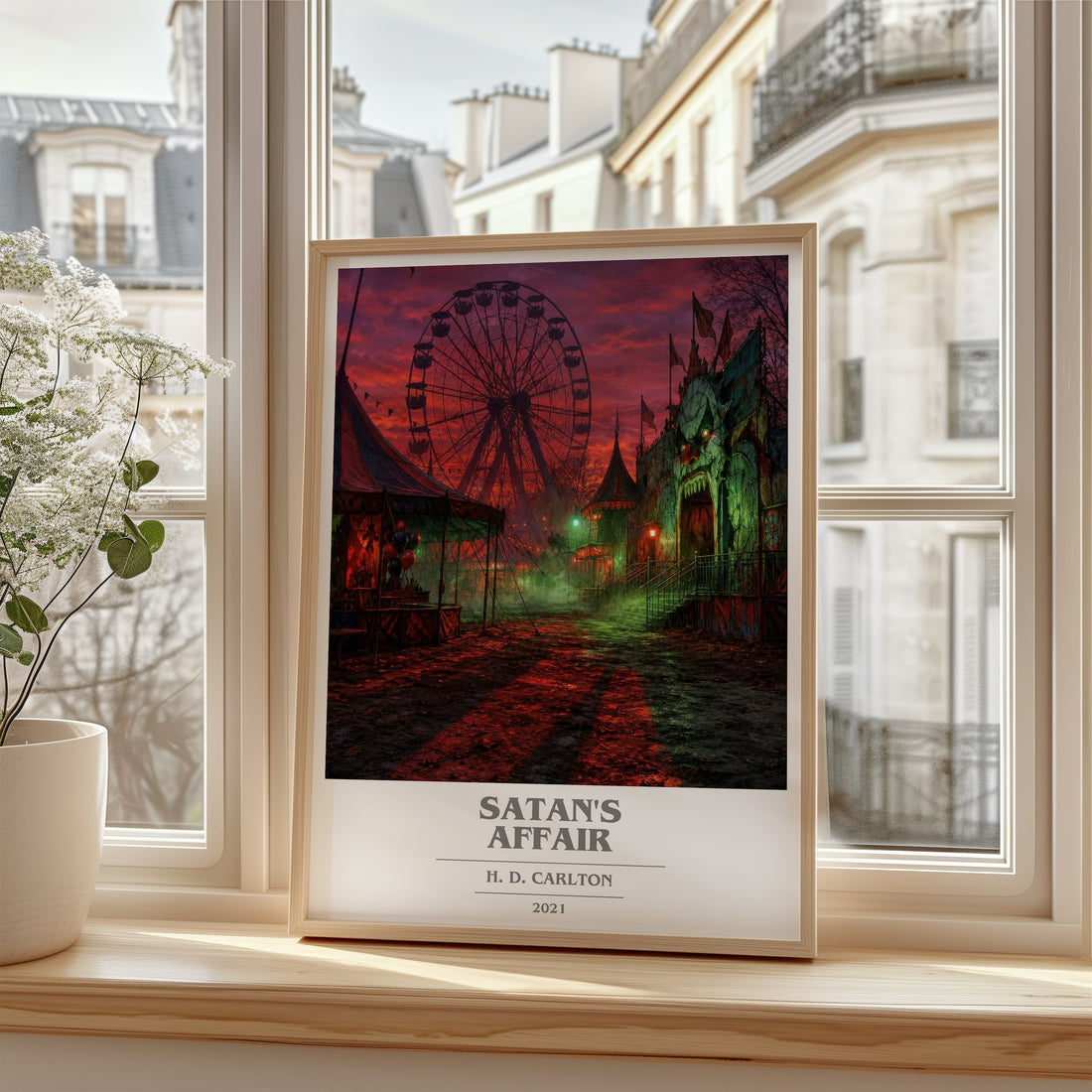 Satan's Affair book cover poster colour and style options – H. D. Carlton book art