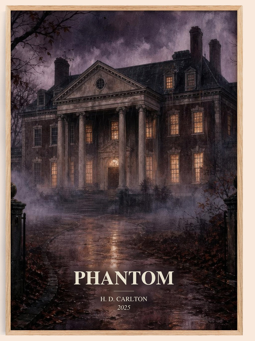 Phantom watercolour book poster by H. D. Carlton – framed literary art print