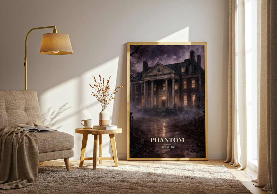 Phantom watercolour print in frame leaning in hallway – romance wall art