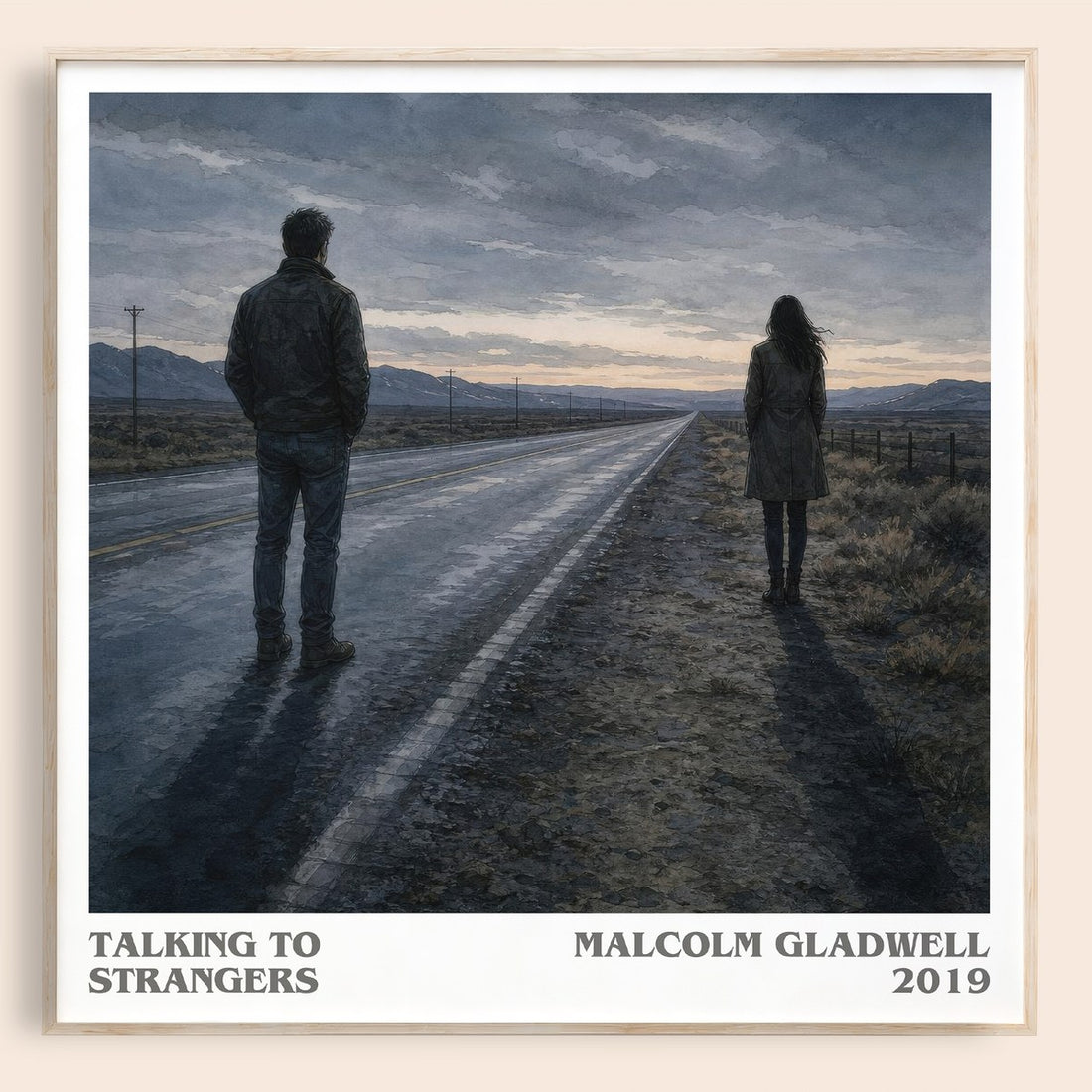 Talking to Strangers literary book poster by Malcolm Gladwell – framed literary art print