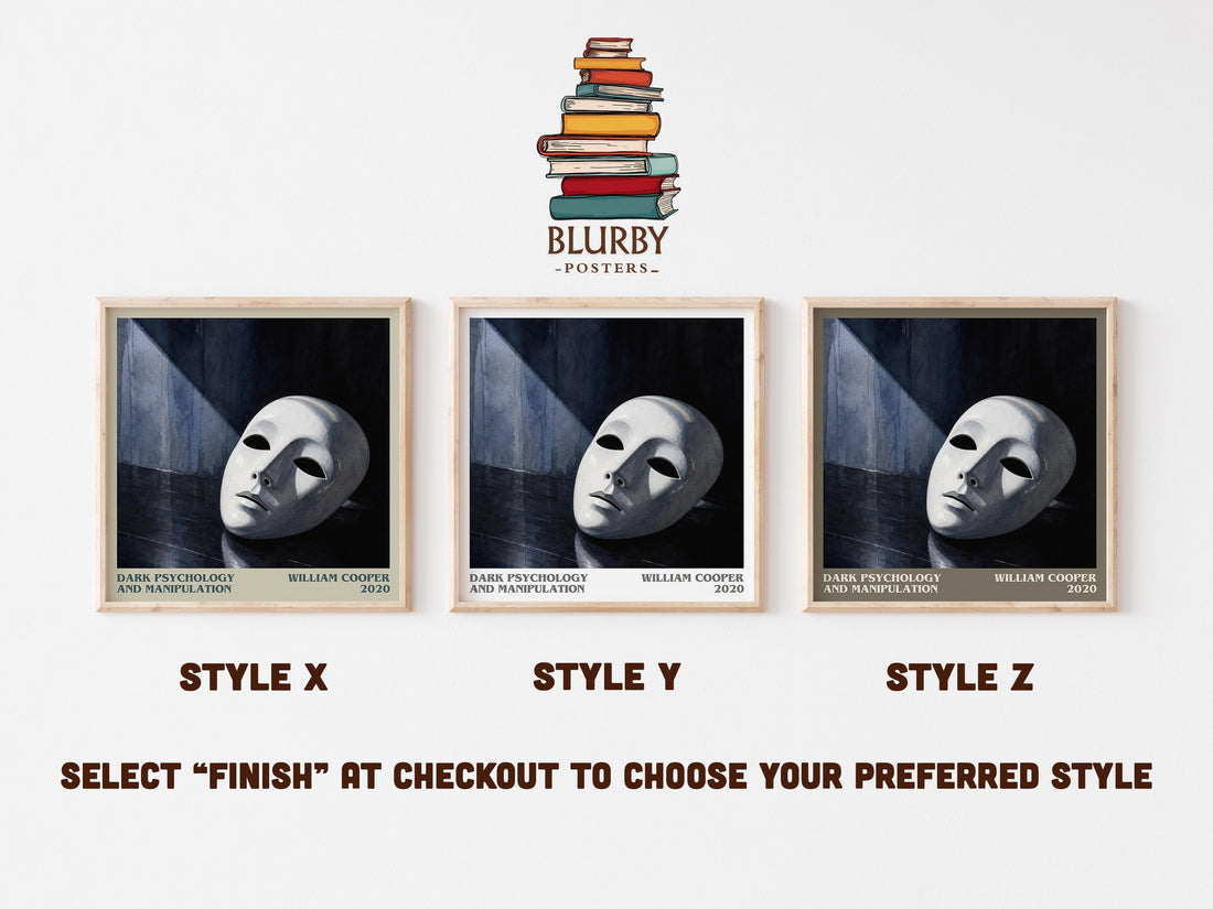 Dark Psychology and Manipulation literary print in frame leaning in hallway – non fiction wall art (mockup)