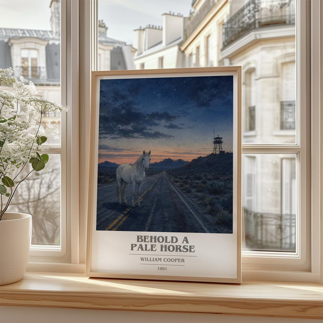 Behold a Pale Horse book cover poster colour and style options – William Cooper book art