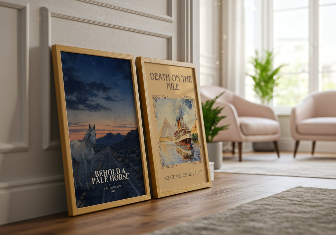 Behold a Pale Horse watercolour print framed by window – literary home decor