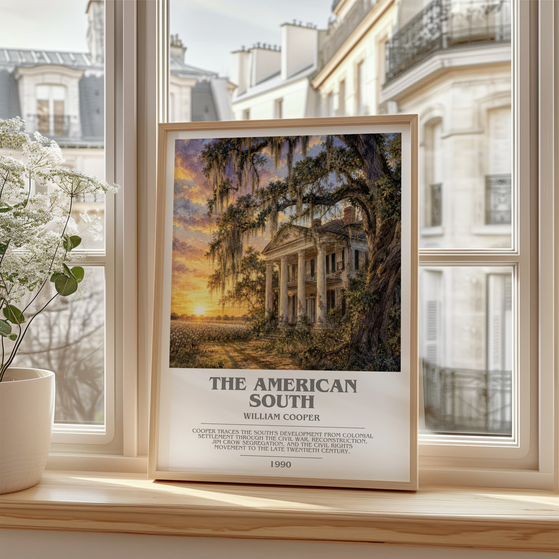 The American South bookish poster colour and style options – William Cooper book art