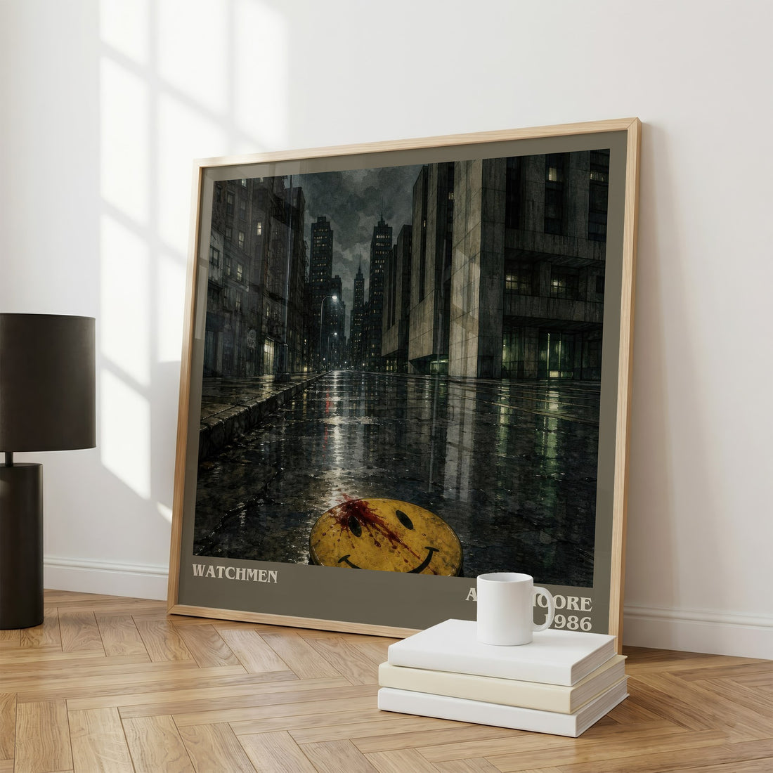 Watchmen literary print framed by window – literary home decor