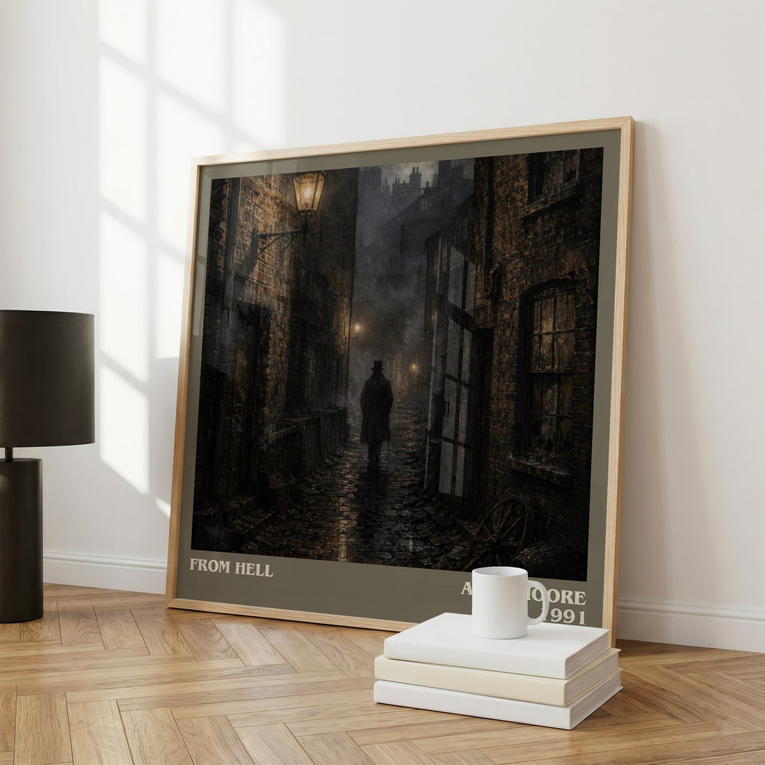 From hell literary print framed by window – literary home decor